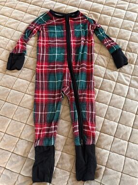 Little Sleepies Red & Green Plaid Christmas Zippy Multiple Sizes